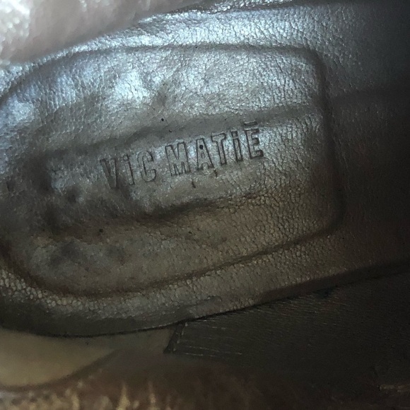 Vic Matie Boot Suede Leather Ankle Side Zip EU 37 US 7 - Picture 6 of 12